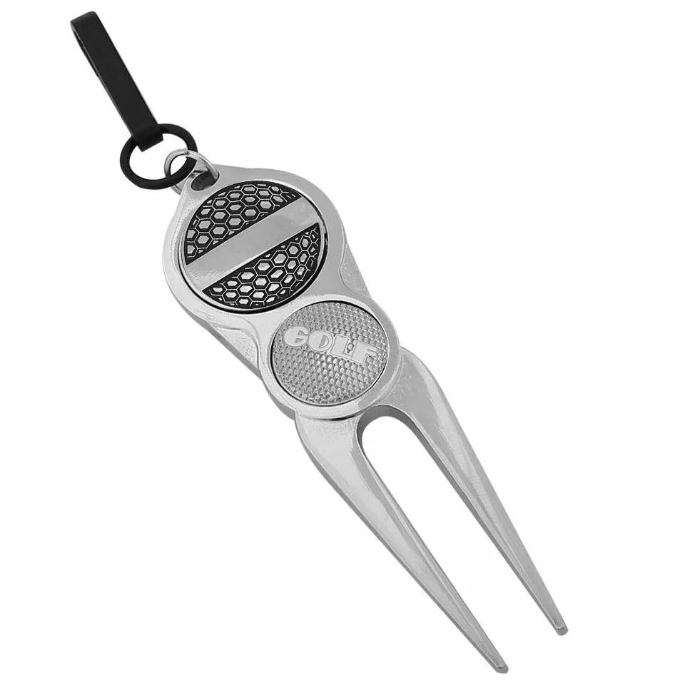 VGEBY1 Herramienta Divot Golf, Golf Divot Tool, Metal Reparación Verde Tenedor Accesorios