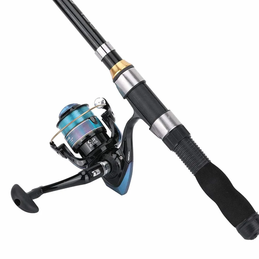 Caña de Pescar Pequeña de Mar Portátil Mini Caña Corta para Hielo 28049-100