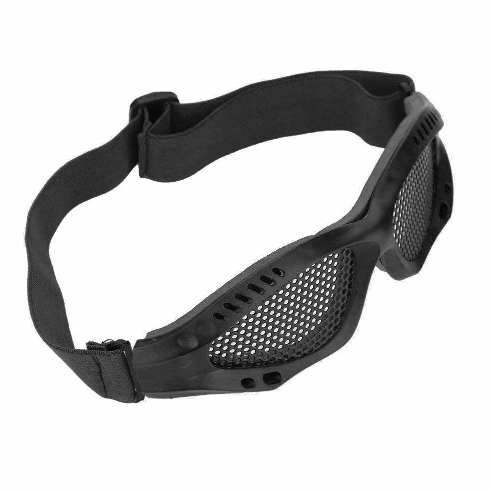 Ever Gafas de Protección de Malla, Gafas de Juego CS de Protección de Ojos de Airsoft de Malla de Metal con Correa Ajustable