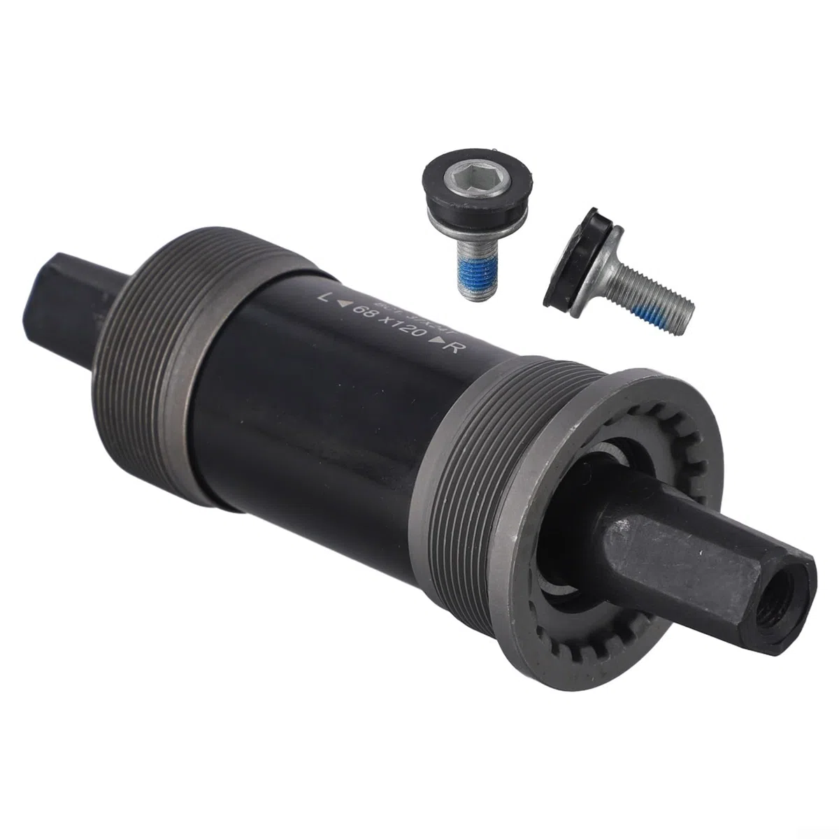 Rodamiento sellado de metal para pedalier de bicicleta, agujero cuadrado de 68 mm, 1,37 x 24 T, para bicicleta de carretera, MTB, bielas, pieza de repuesto de eje negro (68 x 124,5 mm)