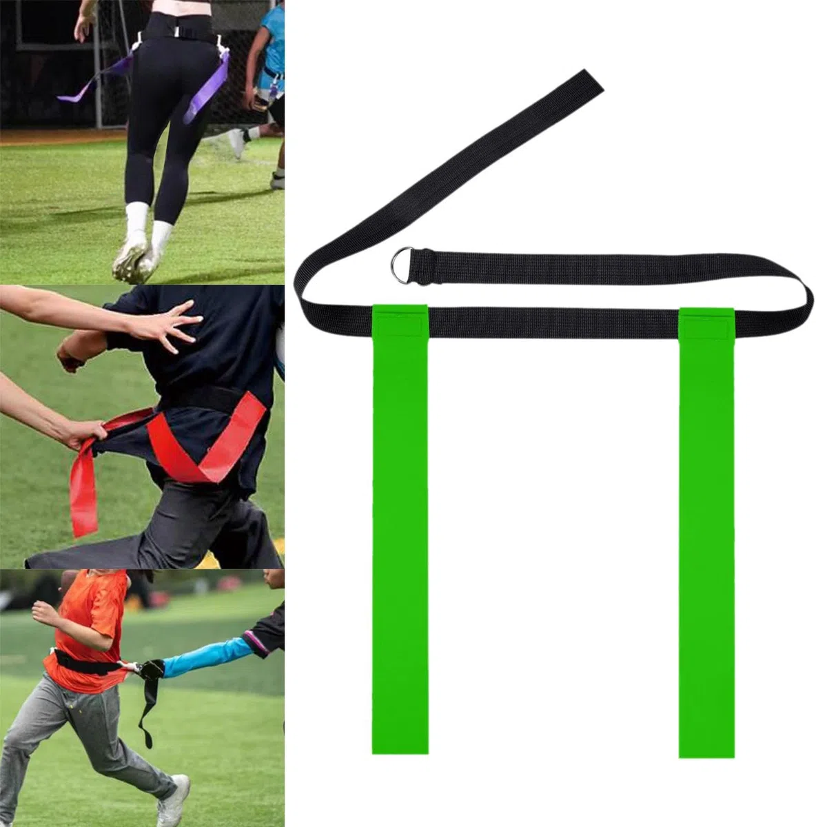 Harilla Rugby Tag Belt Flag Football Bann Bandera Suministros Deportivos Ajustables para de Juegos