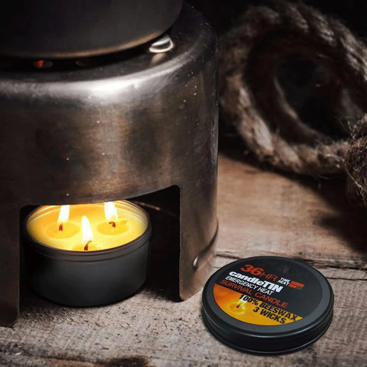 Tarro Candle - Suministro De Luz Táctica, Antorcha Extendida, Instrumento De Llama Resistente A La intemperie | De Parafina En Llamas Limpia, Estructura De Contenedor De Fiable P