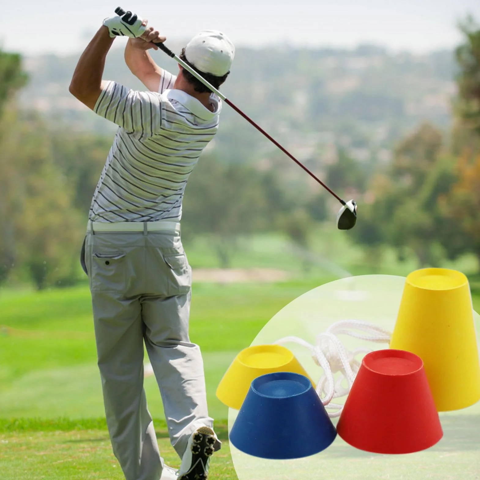 Tees Golf Goma 16 Piezas Multicolor Alturas Jumbo Resistentes Desgaste Duraderas Portátiles