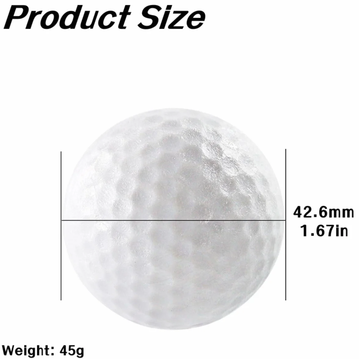 Pelota de Golf de Alto Rendimiento 3 Piezas, Pelotas de Entrenamiento para Distancia y Control