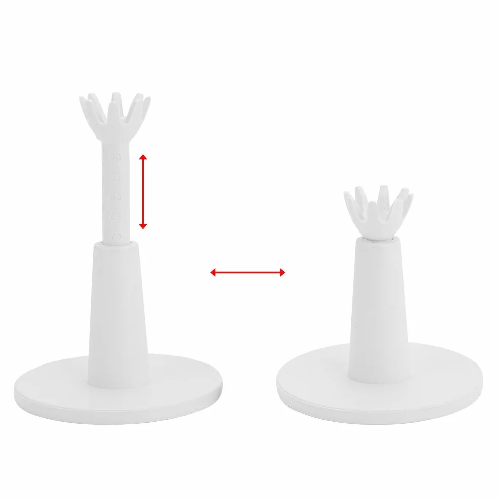 Nikou Accesorio de Golf 2 Piezas Tees de Altura Ajustable Entrenamiento Blanco