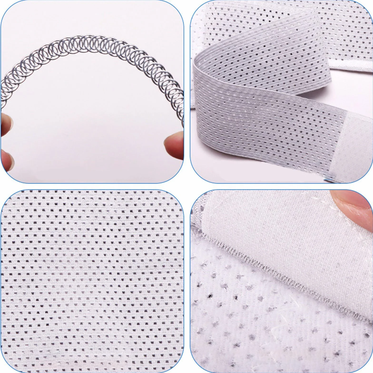 Rodillera ajustable con estabilizadores de resorte, protectores de rótula transpirables para fitness y running