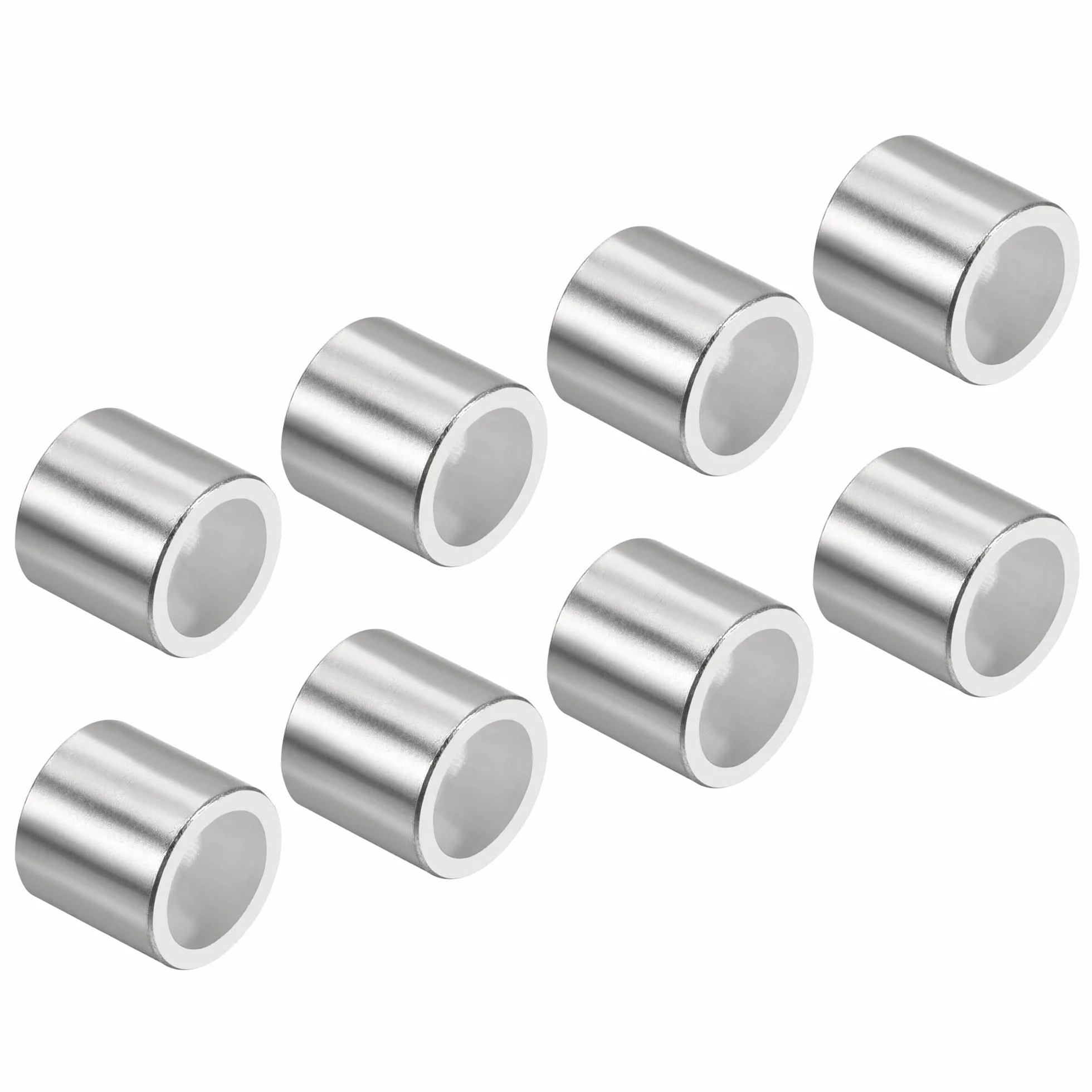 PATIKIL Línea Eje Rodamientos Espaciadores, 8 Paquetes Patines Velocidad Espaciador Herraje Aluminio para 8mm Eje Rodillo, Plata