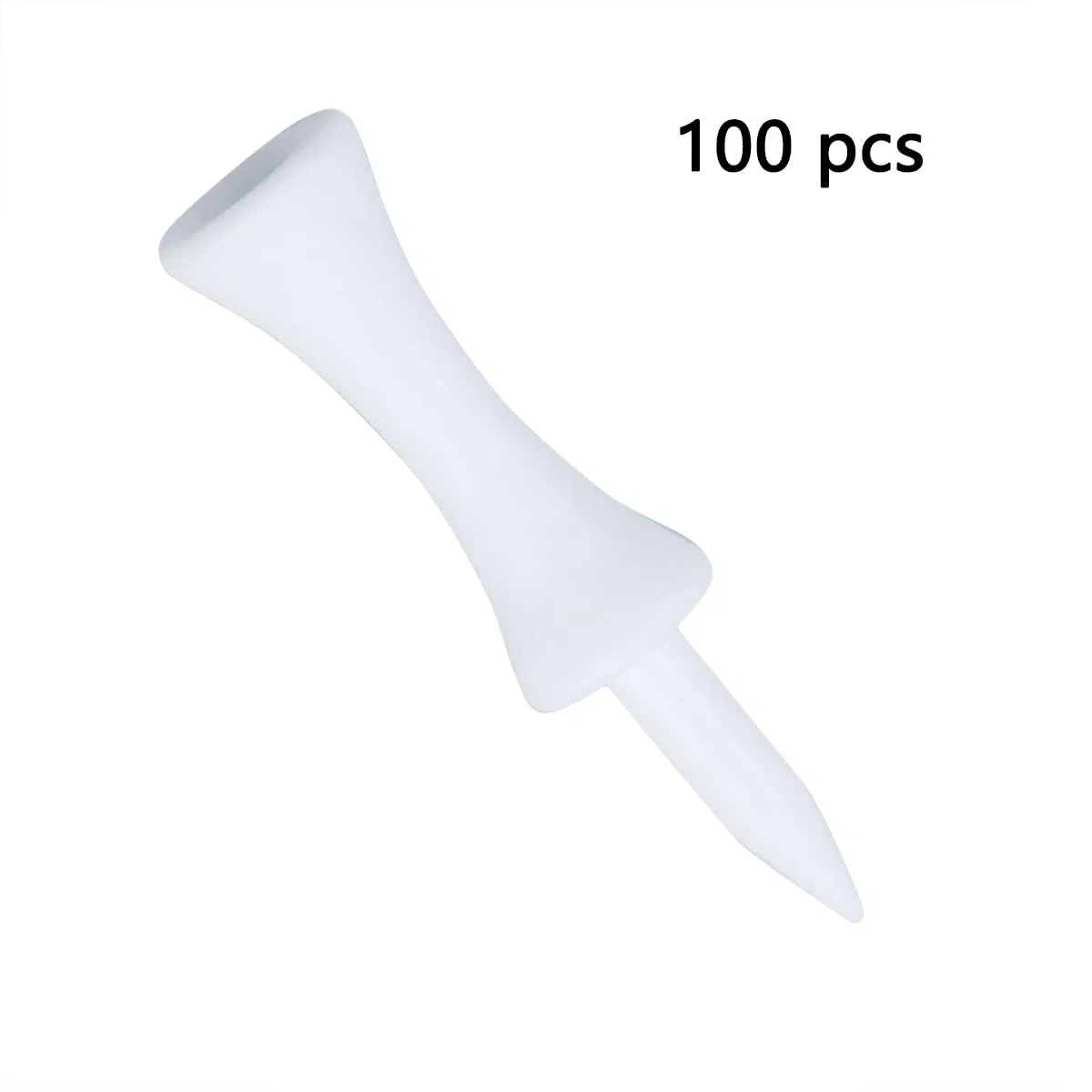 Golf Step Down - Tees de plástico para Castillo 100 Unidades(Blanco,51mm)