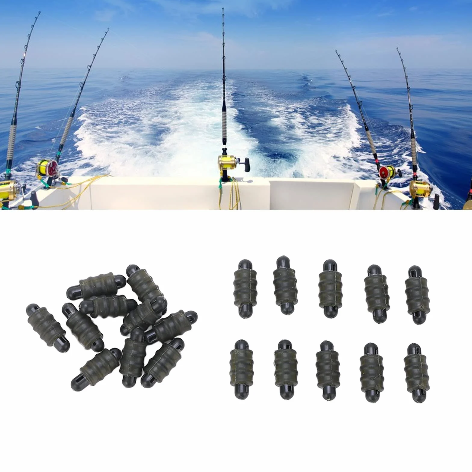 Alomejor Conectores de Pesca de Carpa 20 Piezas Cuentas de Parada Roscadas de Plástico Cambio Rápido