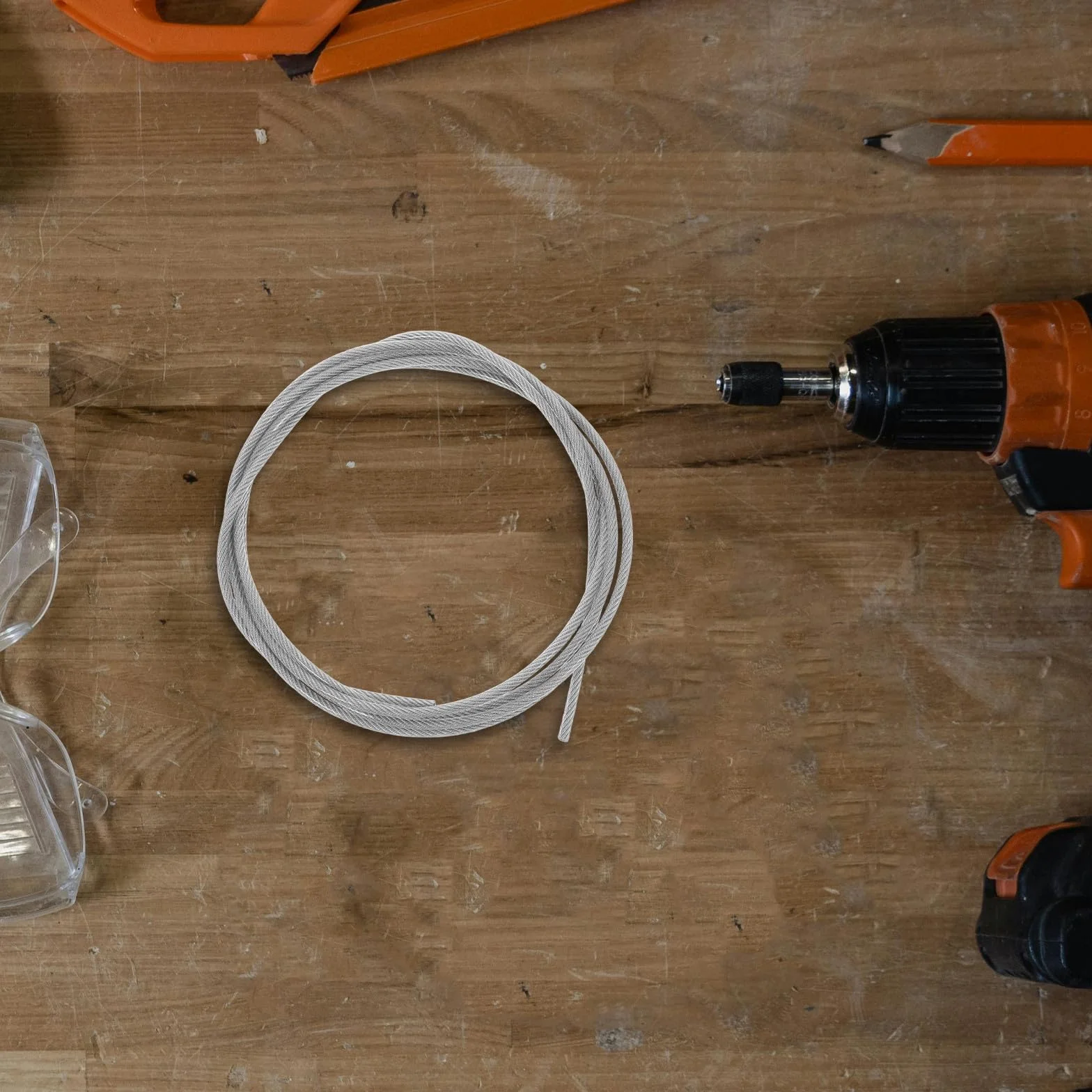STOBAZA Cuerda para Red de Baloncesto, Cable de Acero Duradero en 2 Piezas, Accesorio de Fijación