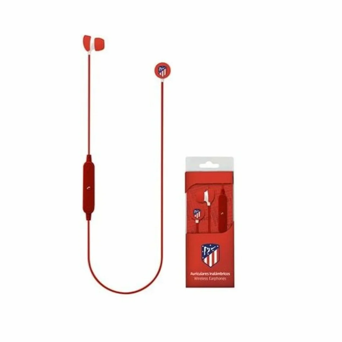 Seva Import Auricular Boton AT Madrid Rojo