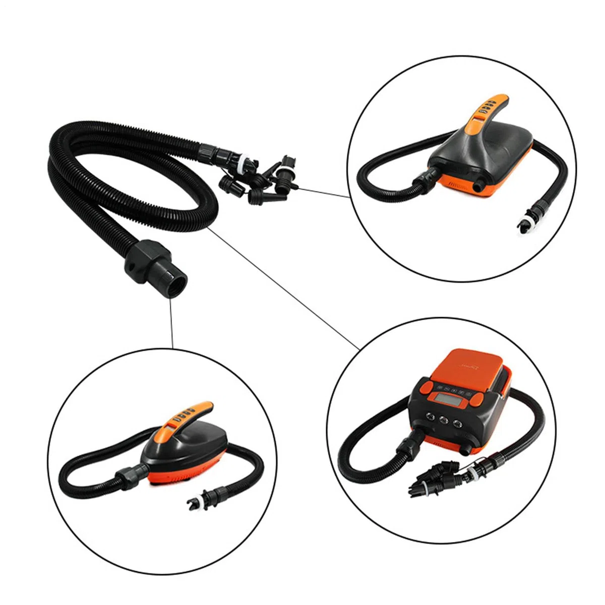 Manguera Para Inflador,Manguera Extraíble Para Bomba De Aire | Conector Multifuncional Ligero Portátil para Barca, Tabla de Paddle Inflable, Colchoneta, Balsa, Tienda, Kayak y Piscina