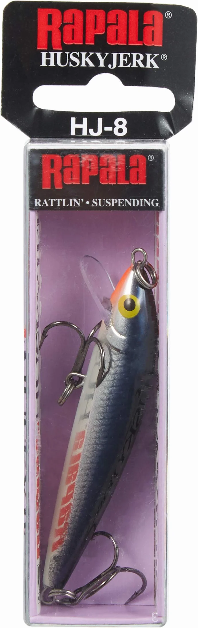 Rapala - Señuelo de Pesca Husky Jerk - Material de Pesca con Cuerpo de Densidad Neutra - Señuelo Pesca de Agua Dulce - Profundidad de Nado 1,2-1,8m - 8cm/6g - Hecho en Estonia - Silver