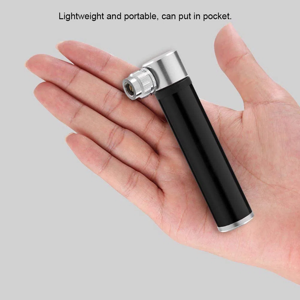 Bomba de Bicicleta, Mini Bomba de Aire portátil para neumáticos de Bicicleta Alta presión 120PSI Aleación de Aluminio Boquilla de Francia y Boquilla de EE. UU. para Bicicleta de montaña o