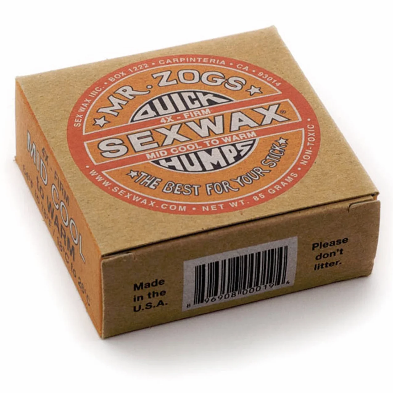Sex Wax Surf Wax Quick Humps - Cera para Surf, Color Naranja