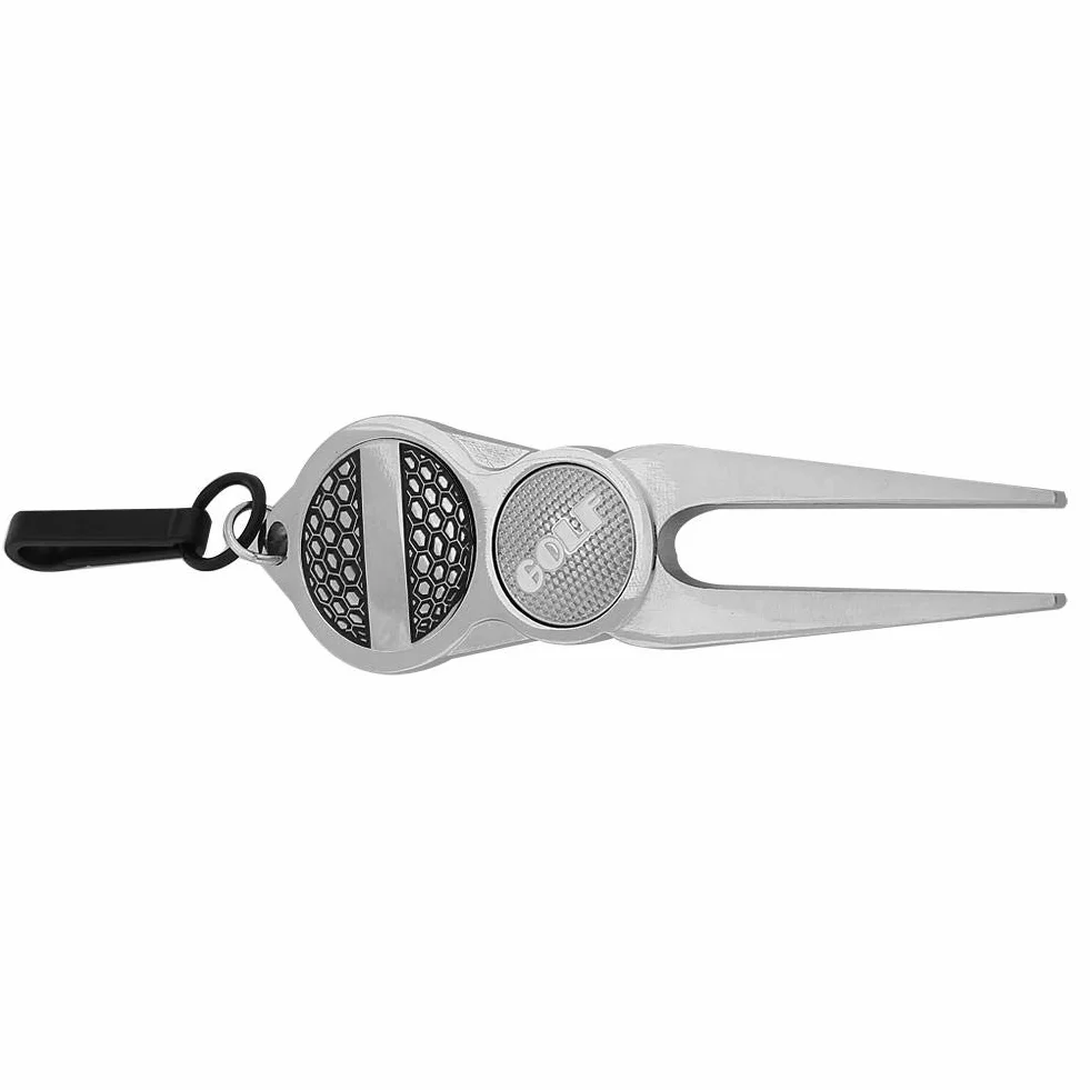VGEBY1 Herramienta Divot Golf, Golf Divot Tool, Metal Reparación Verde Tenedor Accesorios