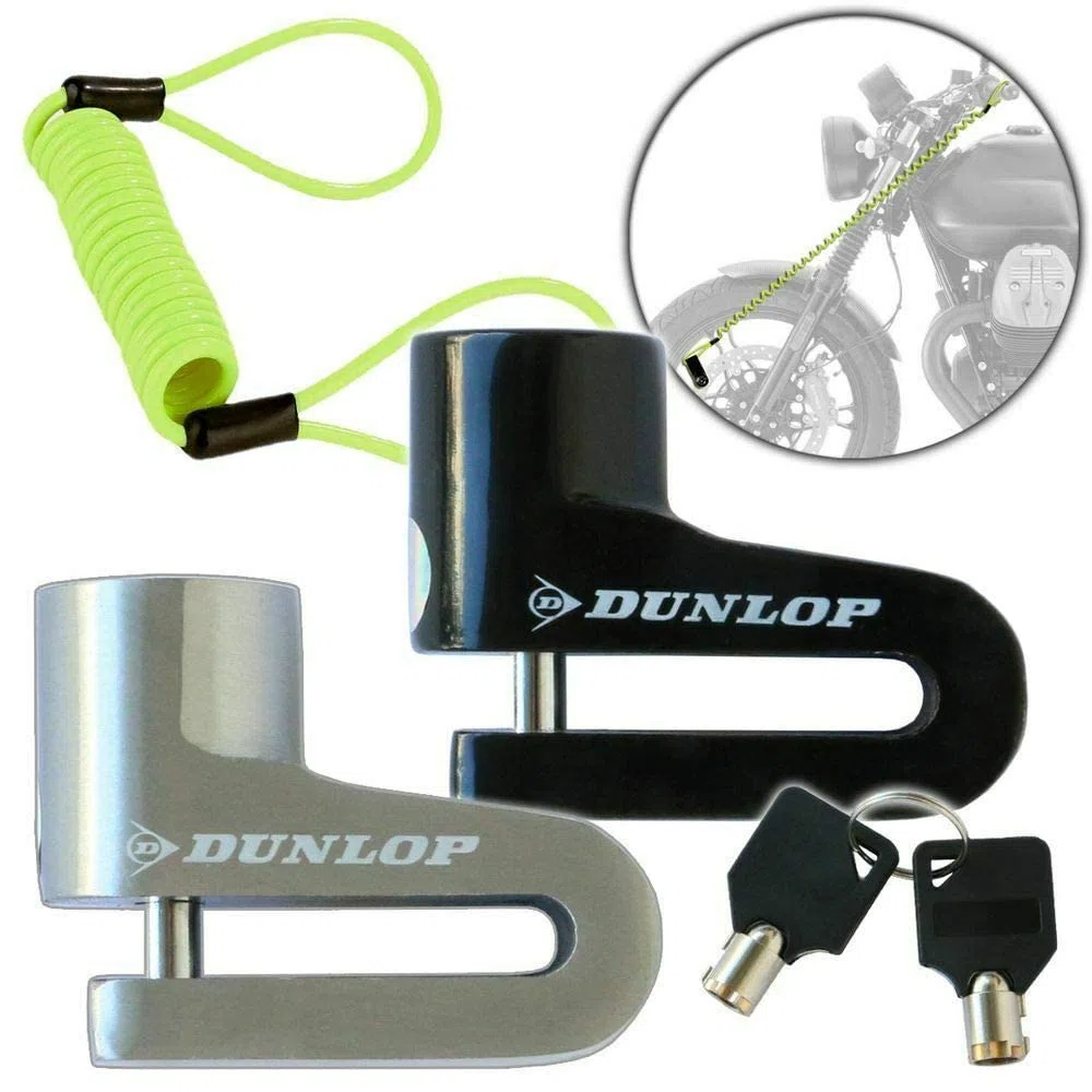 Candado para disco de freno de motocicleta, 4 mm de diámetro, con cable de memoria de 1,5 m, para moto y bicicleta