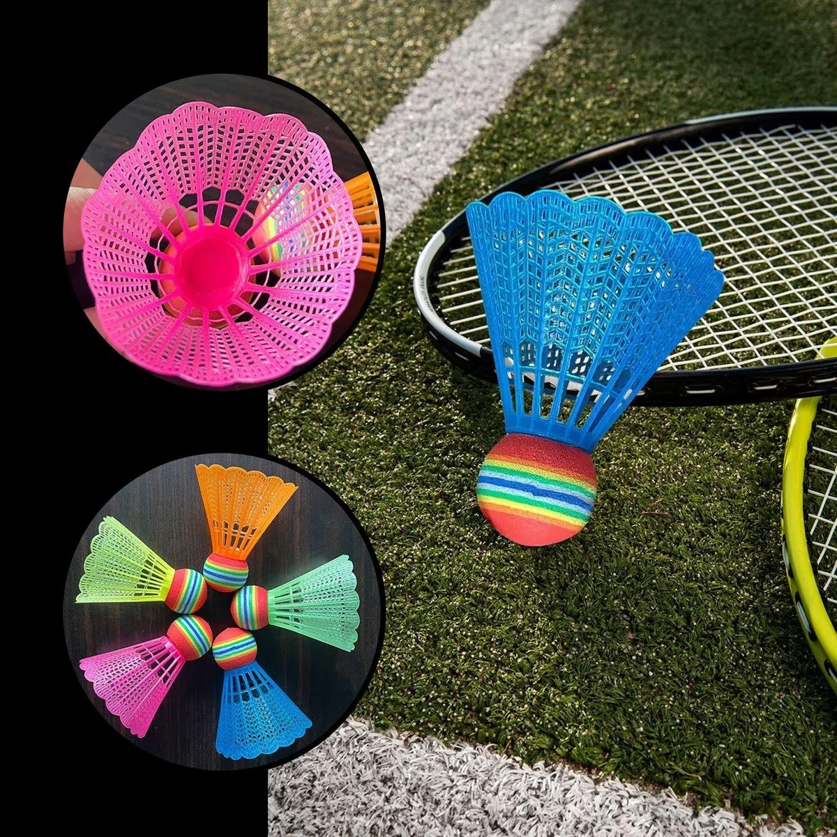 22 Pelotas De Bádminton De Plástico, Bádminton Creativo De Color, Duraderas Y Fuertes, Adecuadas para Competiciones Deportivas, Entretenimiento Y Entrenamiento.
