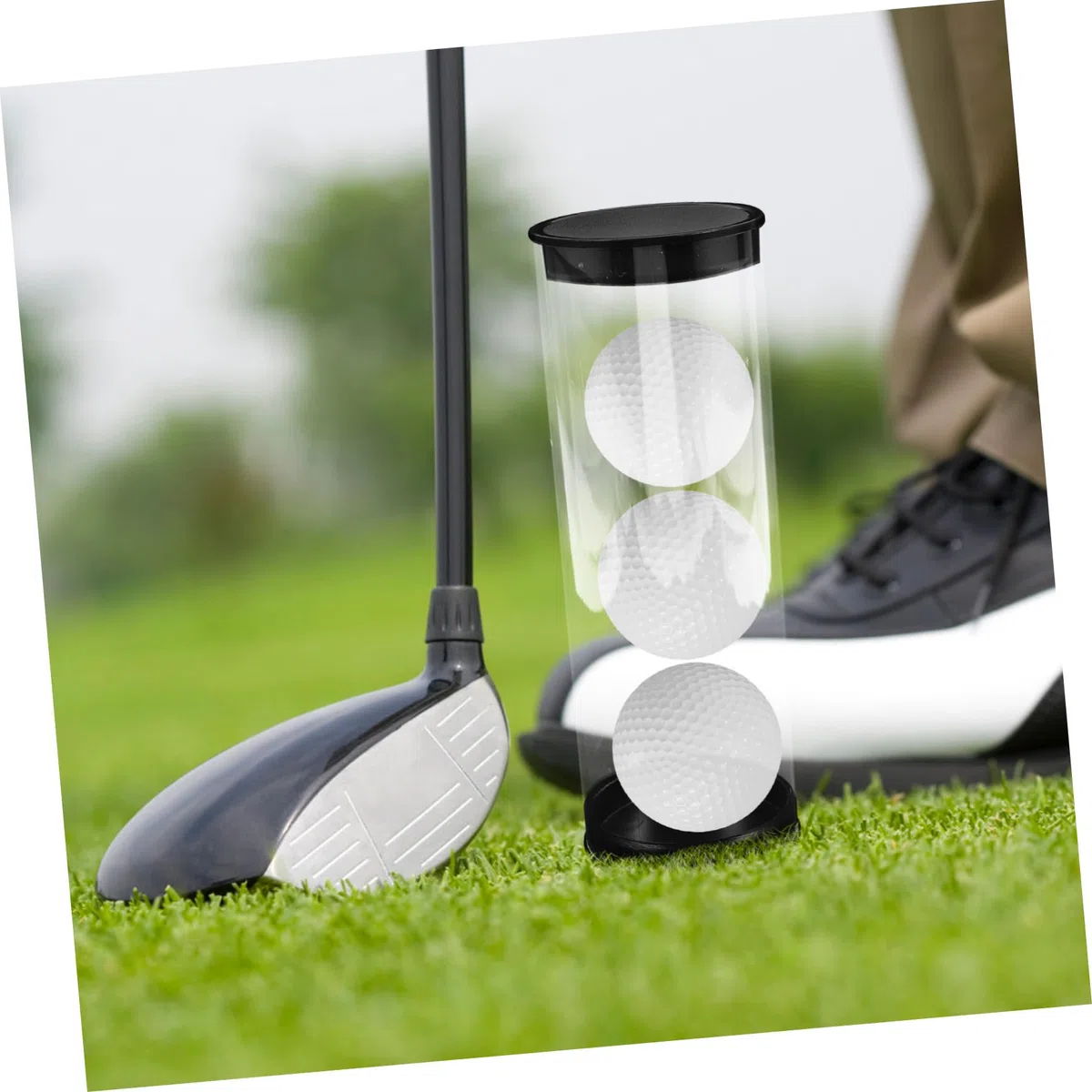 Sosoport Caja Tubo De Pelota De Golf Vitrina De Pelotas De Golf Falda De Pequeña Pantalla Tubo De Plástico Estuche Portátil para Golf Bola Transparente Deportes De Polivinilo