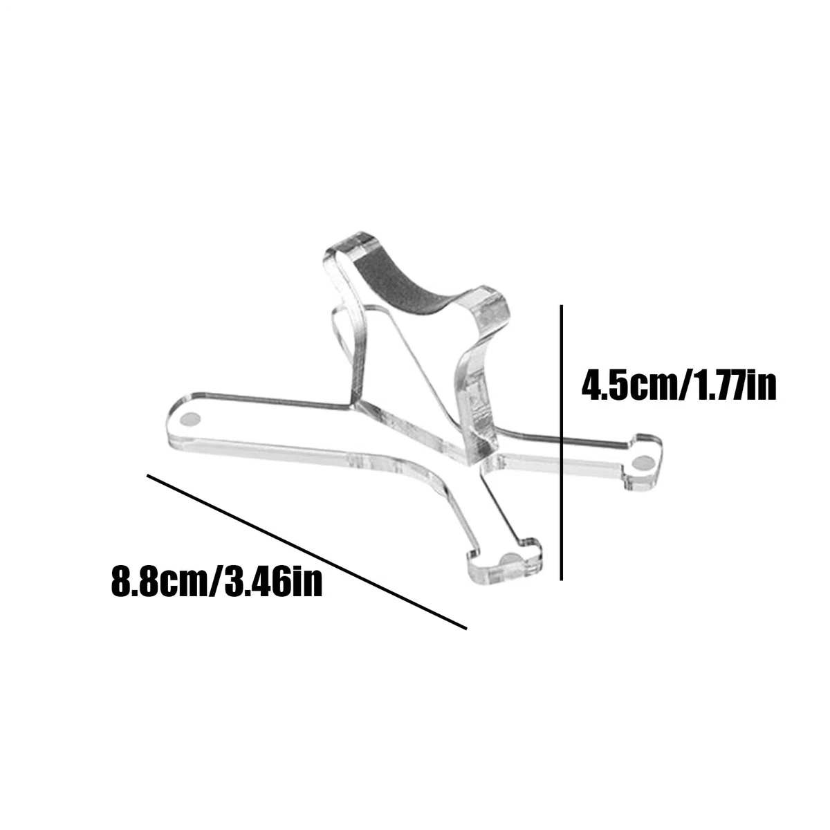 Softball Bat Rack, Baseball Stand, Acrylic Holder, Double Display Shelf Transparent Construction Ideal for Sports Table Decoration, 3.46x3.46x1.77 Inches