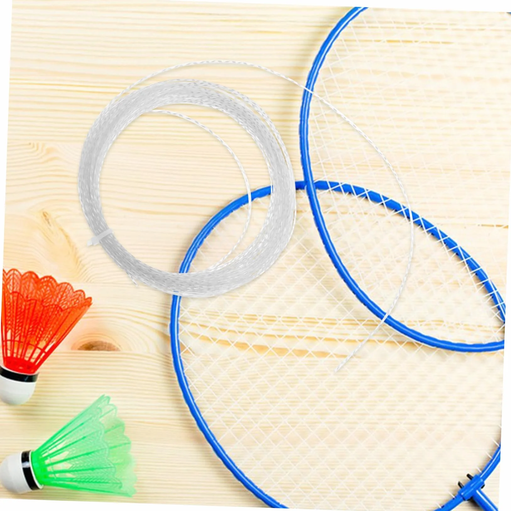 Toyvian Cuerda de Reemplazo para Pala de Bádminton de Nailon Blanco, Fácil de Usar, Adecuada para Entrenamiento de Principiantes, Resistente y Amortiguadora