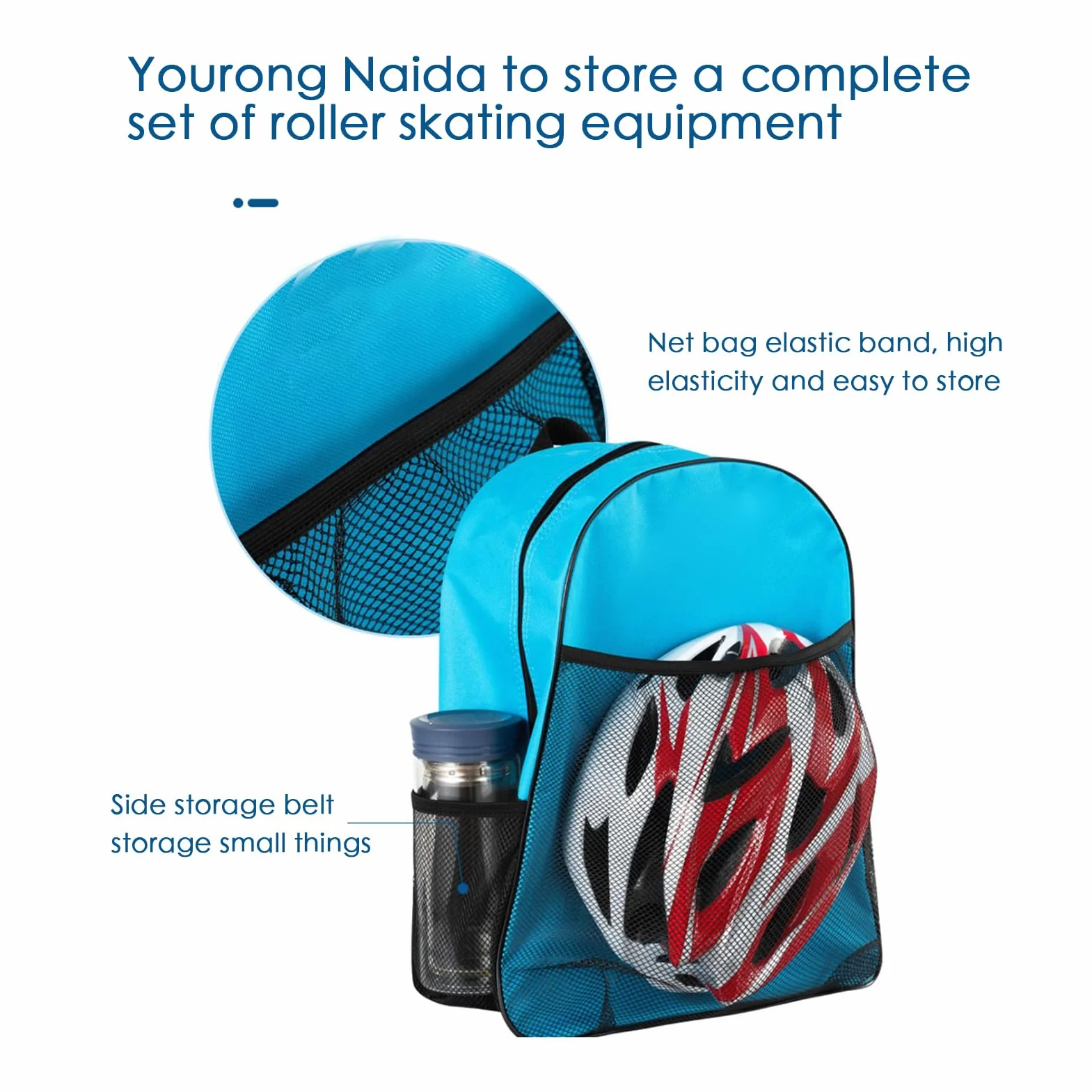 Mochila Para Almacenamiento De Patines 35x17x43cm Resistente A La Intemperie Ajustable