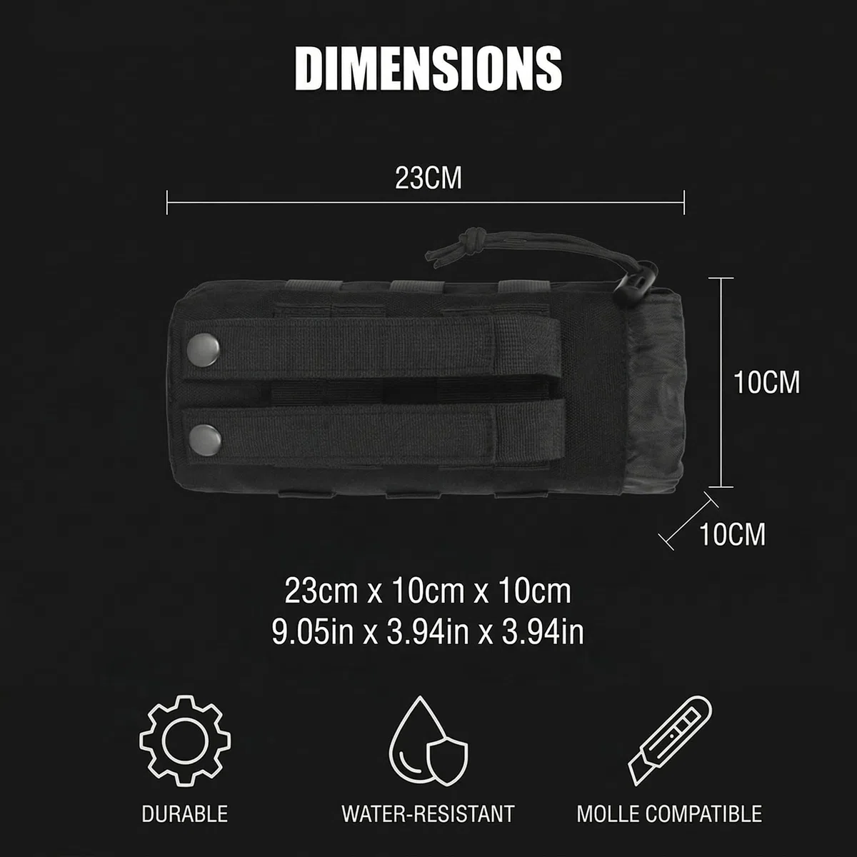 HAGNA Portabidones Bicicleta, Bolsa De Soporte Para Botella, Manillar Para Bicicleta Soporte Para Bebidas Con Aislamiento Bolsa De Almacenamiento Para Bicicleta De Montaña (Negro)