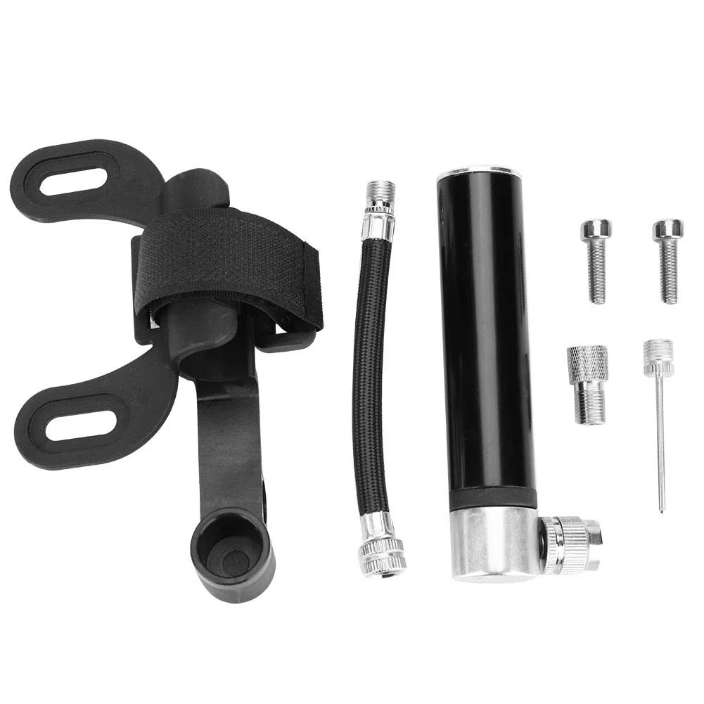 Bomba de Bicicleta, Mini Bomba de Aire portátil para neumáticos de Bicicleta Alta presión 120PSI Aleación de Aluminio Boquilla de Francia y Boquilla de EE. UU. para Bicicleta de montaña o
