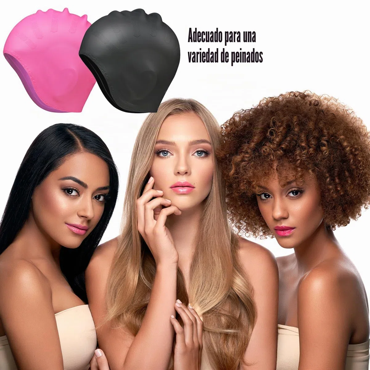 2unidades Gorro Piscina Protecion de Oido 3D,Antideslizantes Gorro de Baño,Gorros de Natación,Gorros de Natación Impermeable de Silicona,Gorroes de Natacións Apto para Diferentes Peinados
