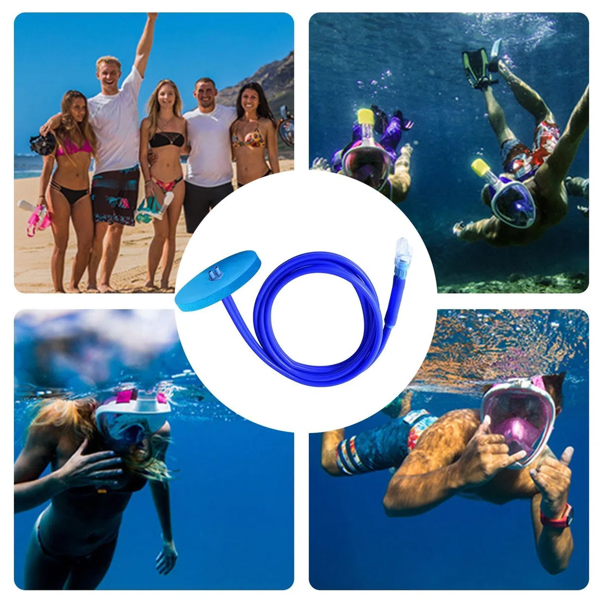 Genérico Tubo Snorkel Totalmente Seco | Snorkel Extendido Cómodo - Tubo De Respiración Subacuático | para Hombre Adulto Joven Adolescente Principiante Apnea Buceo Deportes Acuáticos Subacuáticos