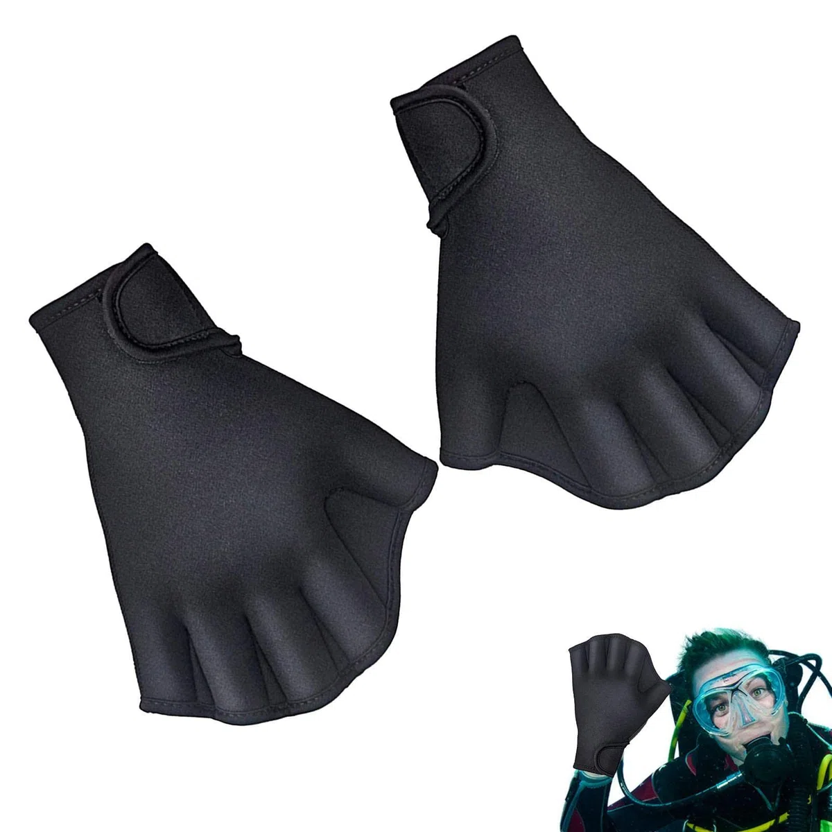 Guantes con palmeado | Guantes de neopreno de remo con natación para fitness de natación, manoplas ligeras para aeróbicos acuáticos, aeróbicos acuáticos,