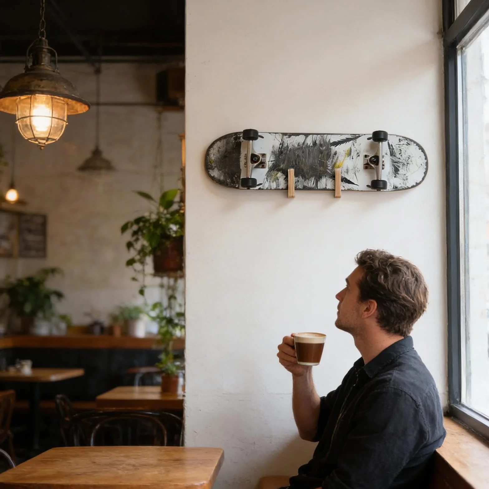Genérico Soporte De Pared Para Tabla De Skate, 1 Par Estante Exhibidor Ahorrador De Espacio Para Skateboard Y Snowboard Hogar Oficina