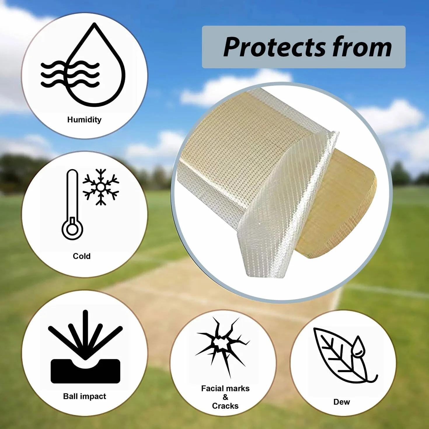 S & S PRODUCTS Paquete de 2 láminas transparentes para bate de críquet para protección de bate de críquet de críquet, 30 x 15 cm