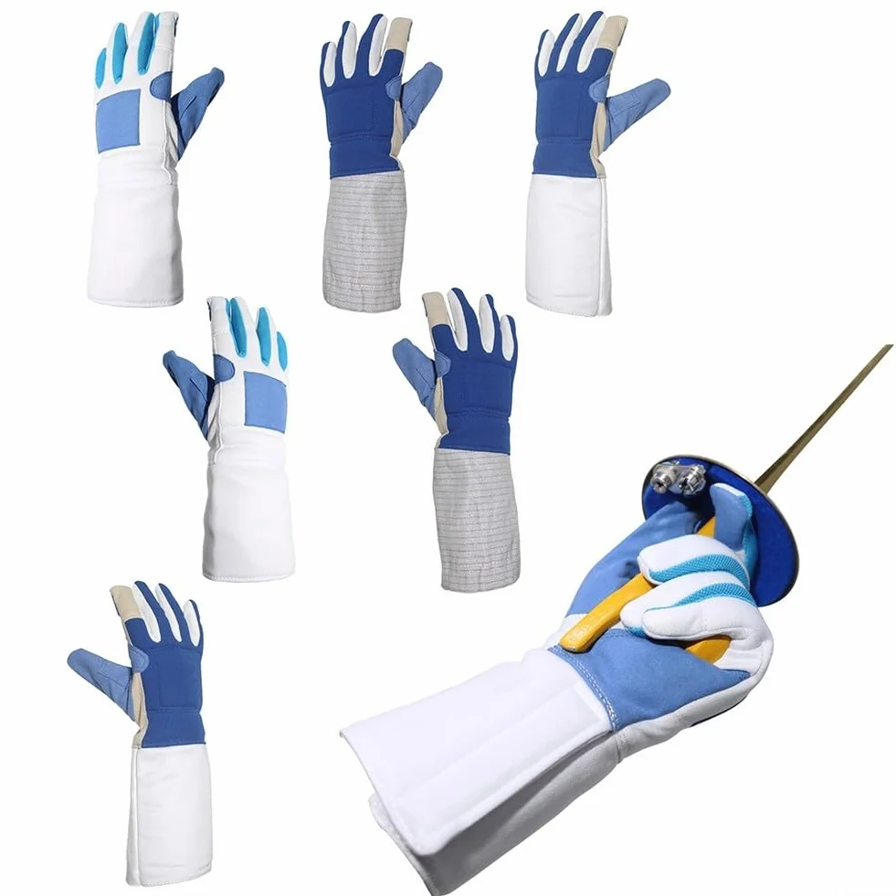 Guantes de esgrima de poliéster antideslizantes y resistentes al desgaste