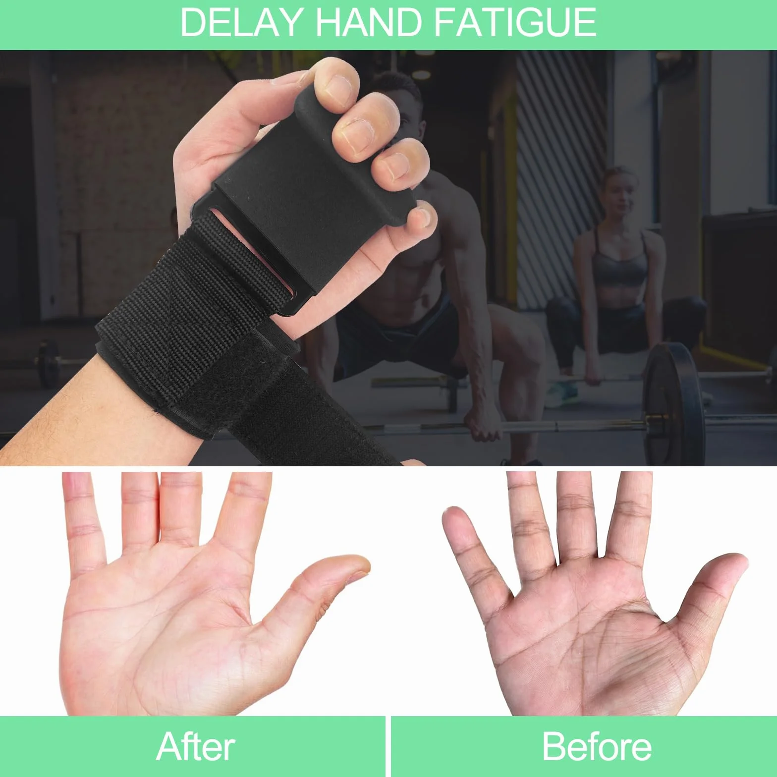 MeoZynxadril - Gancho de gimnasia para muñeca (pareja), ganchos de levantamiento de pesas, asas de gimnasio, mancuernas para levantamiento de pesas y deadlift, pull up