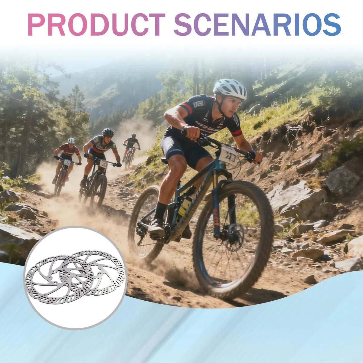 2 Discos de Freno de 160 mm para Bicicleta, Freno de Disco de Bicicleta, Frenos de Disco para Bicicletas de Montaña y de Carretera, Herramientas Centerlock, Instalación Fácil y Material Resistente