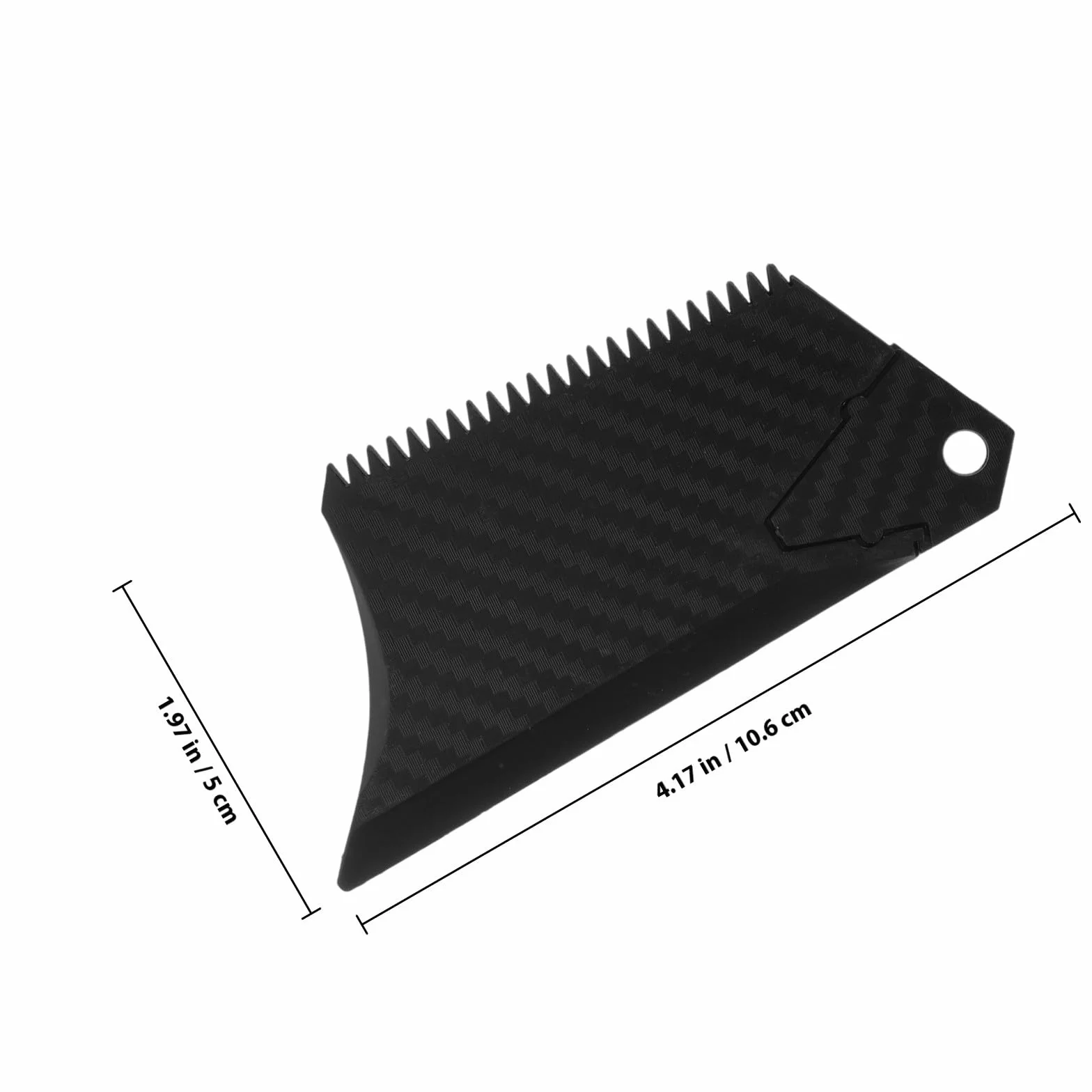 Peine Trapezoidal para Cera de Tabla de Surf con Textura de Carbono, ABS Resistente