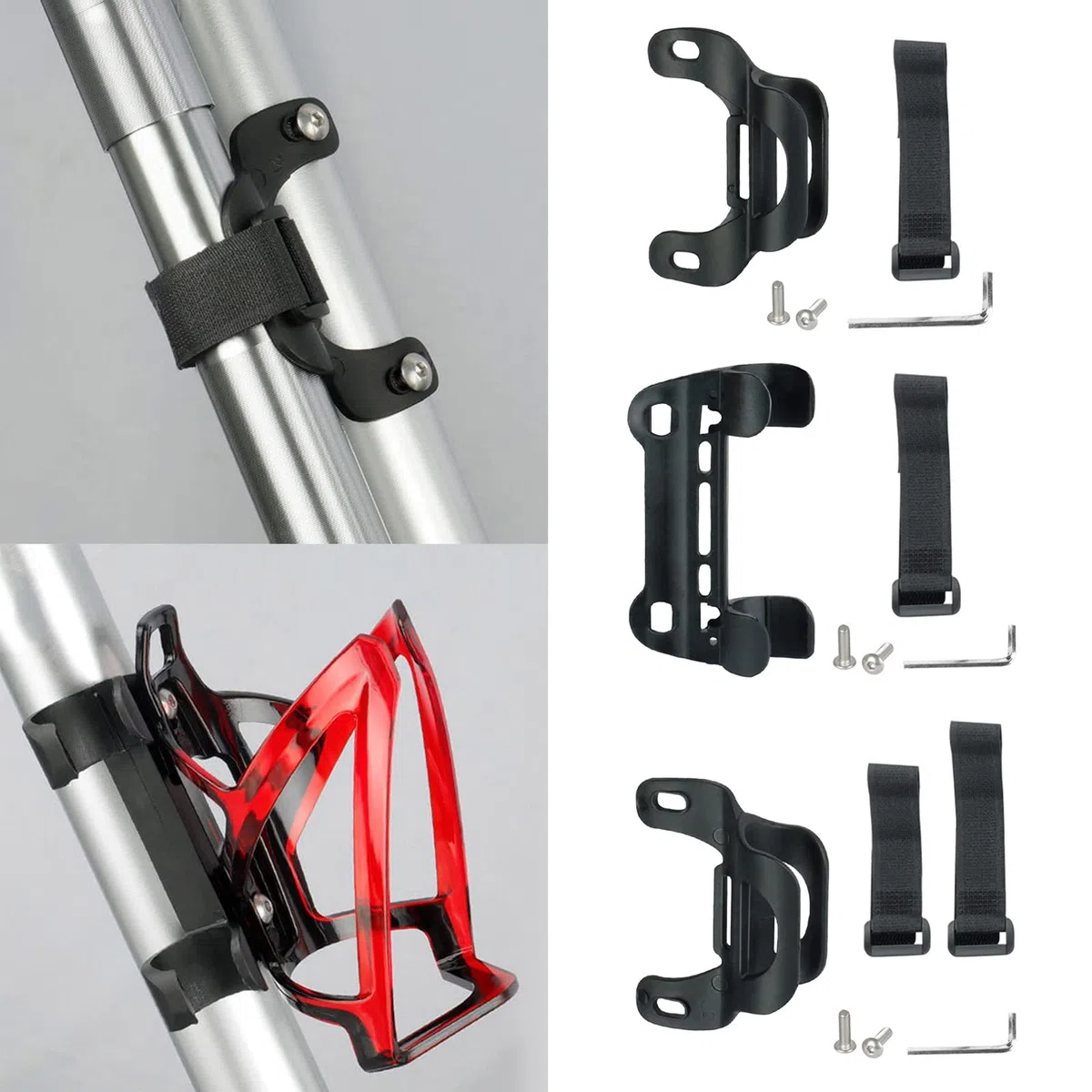 Soporte para bomba de bicicleta Soporte para bomba Clip para soporte montado en marco ligero y resistente para bicicleta de carretera