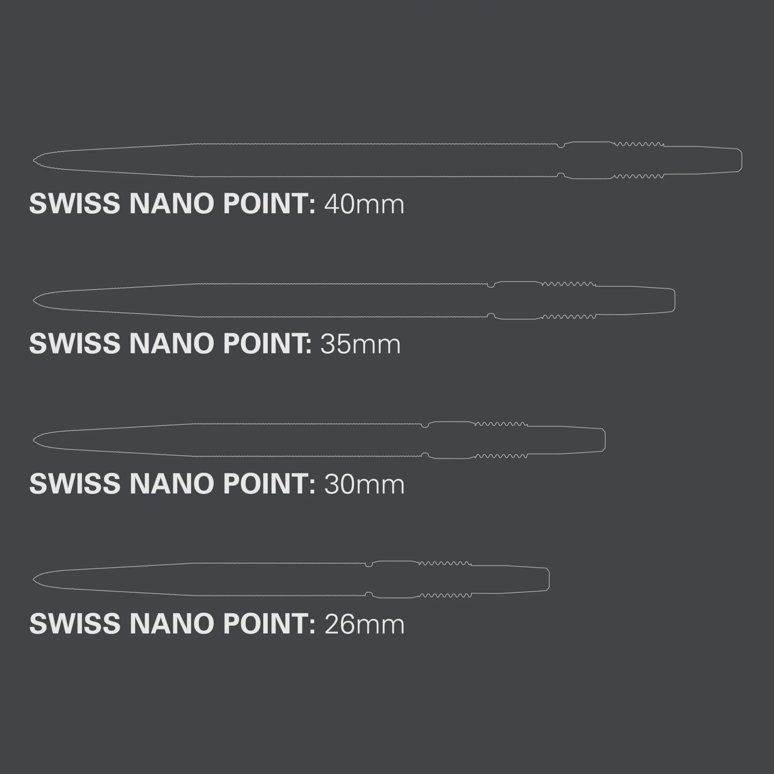 Target Darts Swiss Points Nano Puntas para Dardos Juego de 3