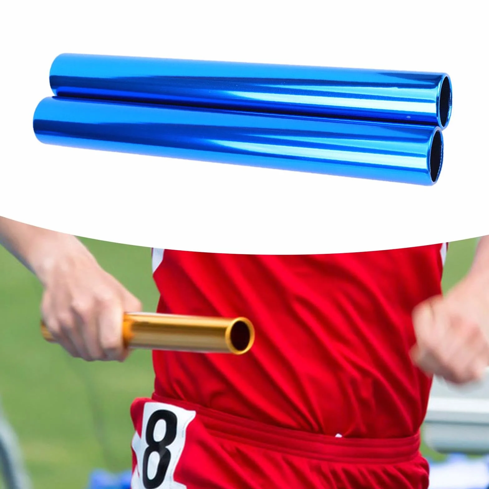 2 Palos de de Aleación de Aluminio, Herramientas Deportivas, 29 Cm de Longitud, Resistentes, Reutilizables, para Práctica de Carreras Y Entren